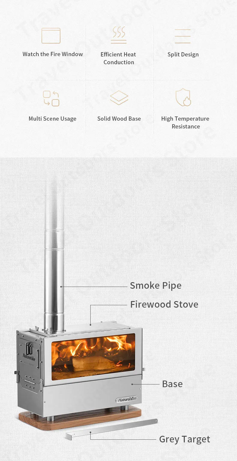 Naturehike Camping Firewood Accessary Stove 8m Chimney Desktop