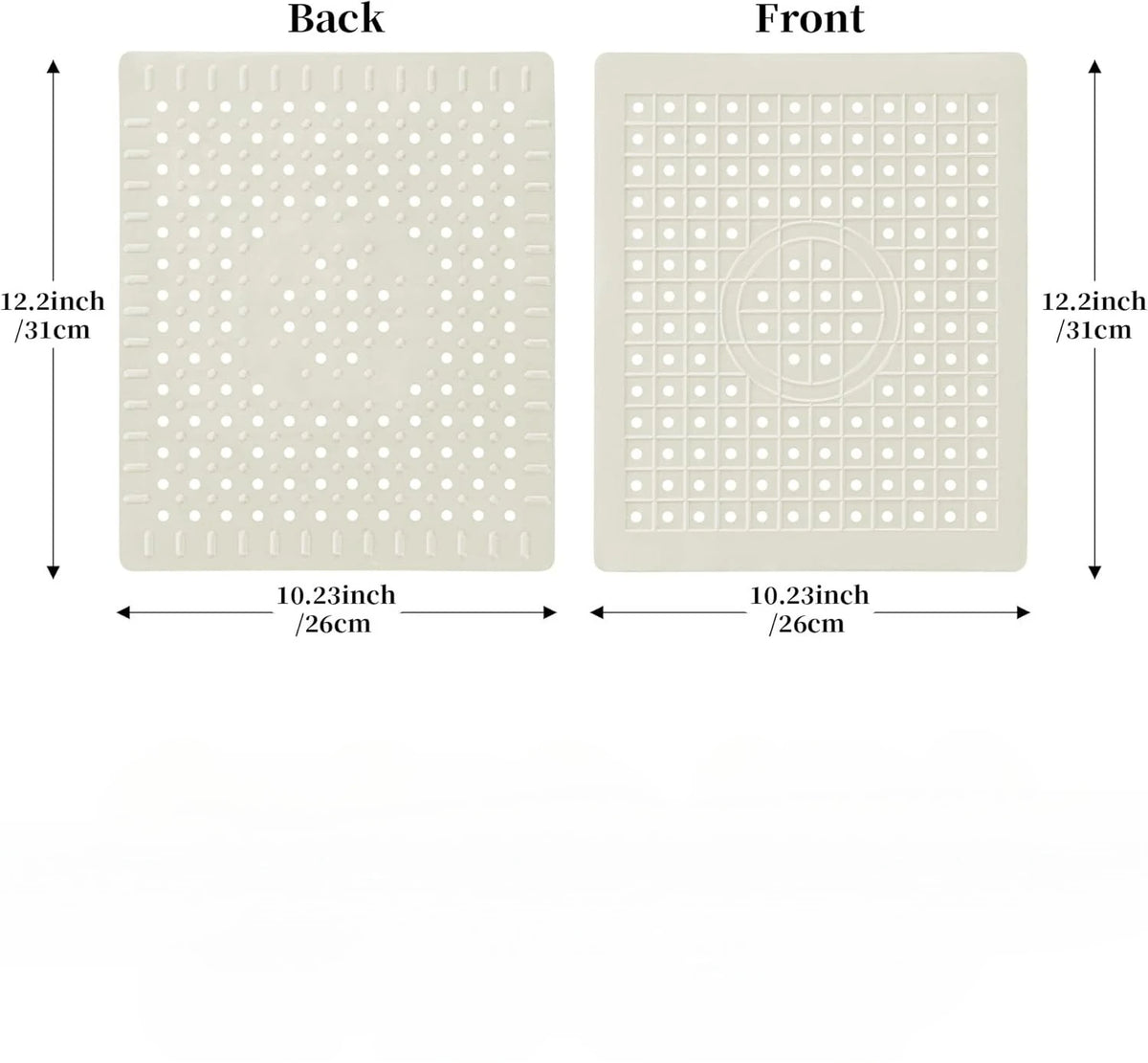 Sink Mat 12 10 Pack Cream White Non-Slip