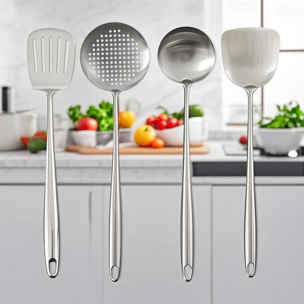 Utensils Food Stainless Steel Wok Spatula Ladle Skimmer