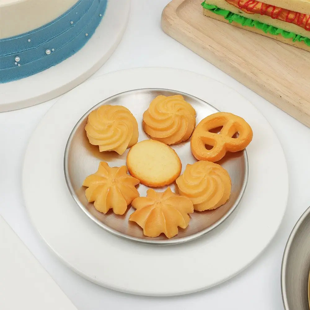Stainless Steel Metal Dining Disc Round Bone Spitting