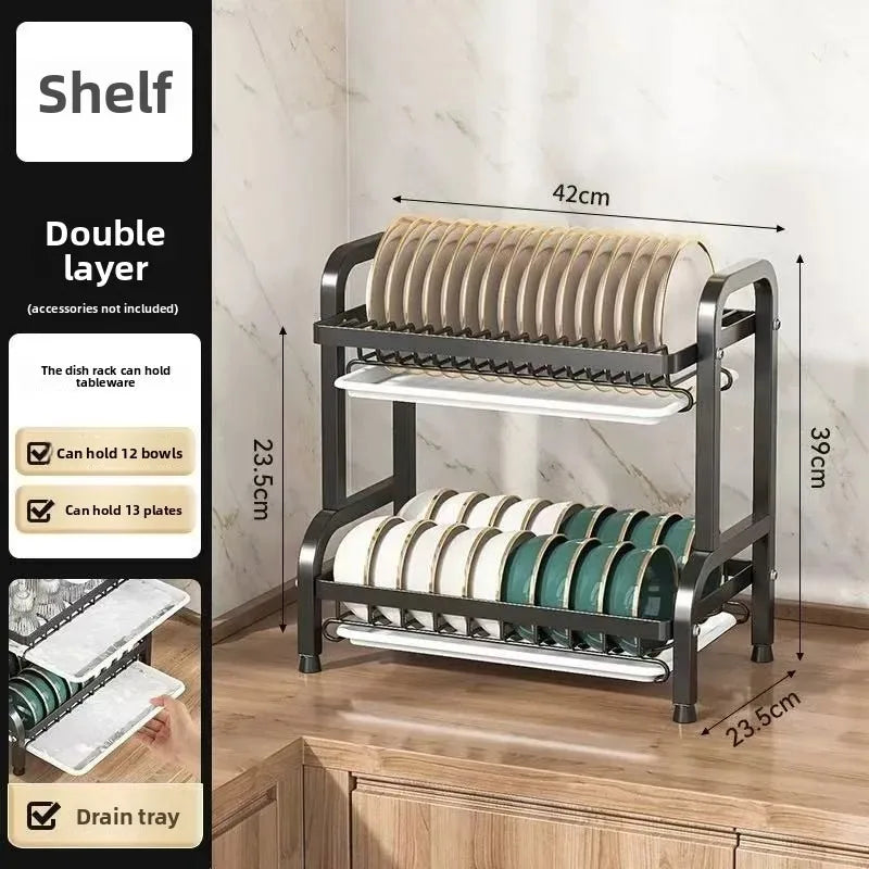 Shelf Dish Storage Rack Drain Dish Rack Organizer
