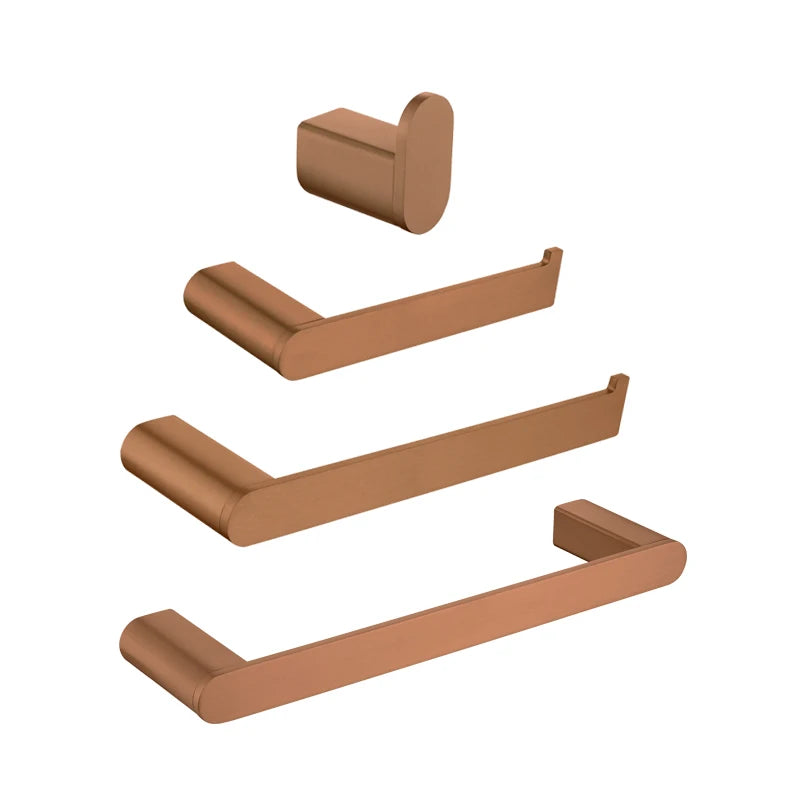 Brushed Rose Gold Toilet Paper Holder Towel Bar