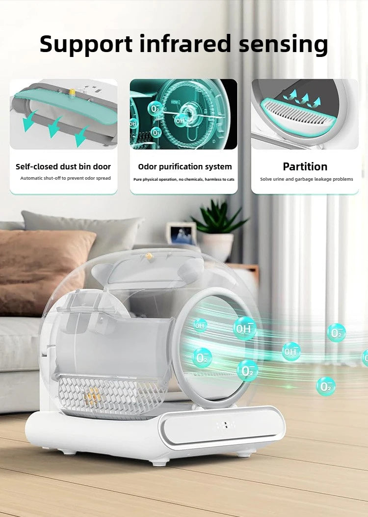 Automatic Smart Cat Litter Box Automatic Cleaning Deodorizing