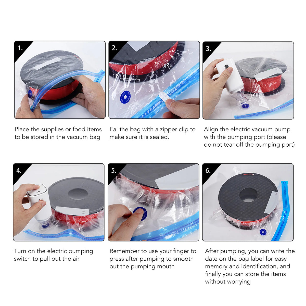 90w 5v Rechargeable Auto Vacuum Bag Pump Electric