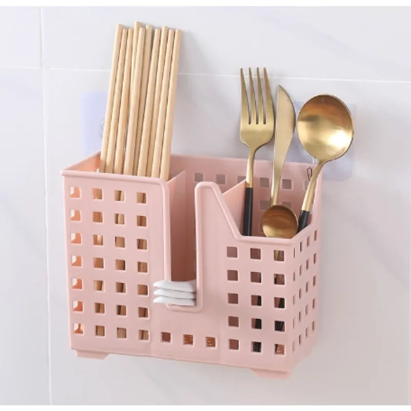 1pc Dish Rack Dishwasher Wall-Mounted Chopsticks Straw Storage