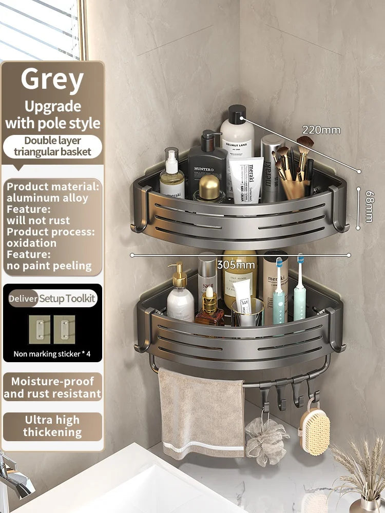 No Need To Drill Wall Installation Aluminum Bathroom