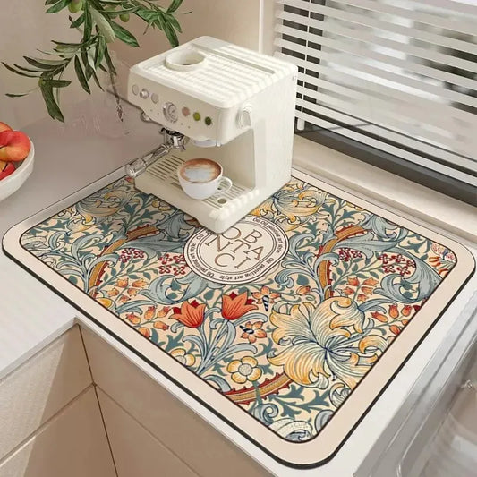 Drain Mat Dining Table Absorbent Mat Tableware Quick-Drying