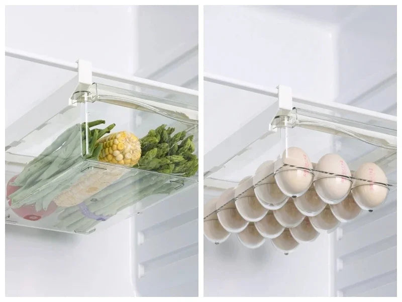 Sliding Drawer Refrigerator Food Storage Box Plastic Fridge