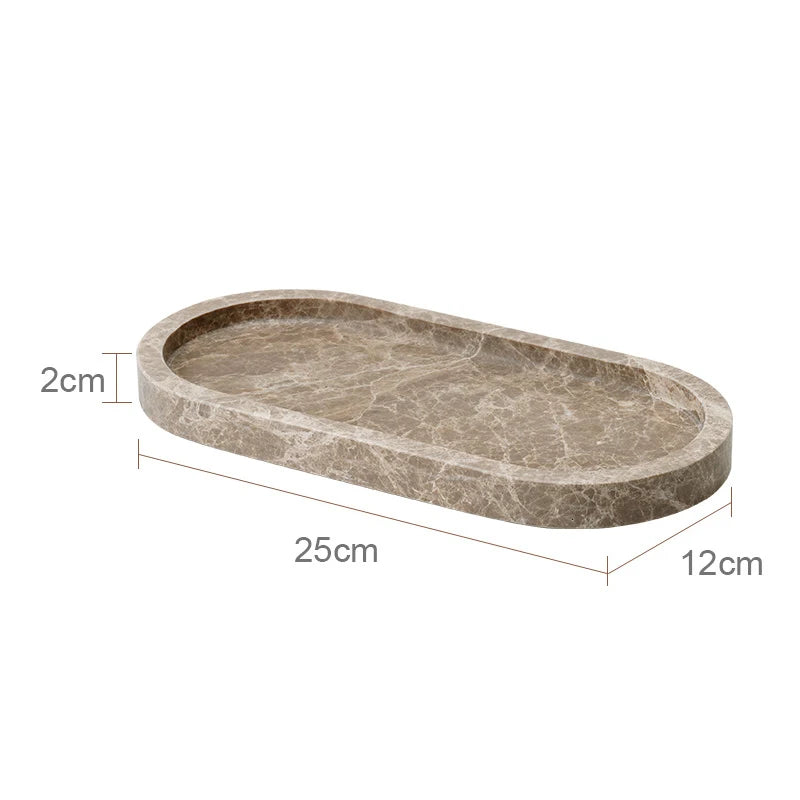 Emperador Light Natural Marble Bathroom Soap Dish Soap