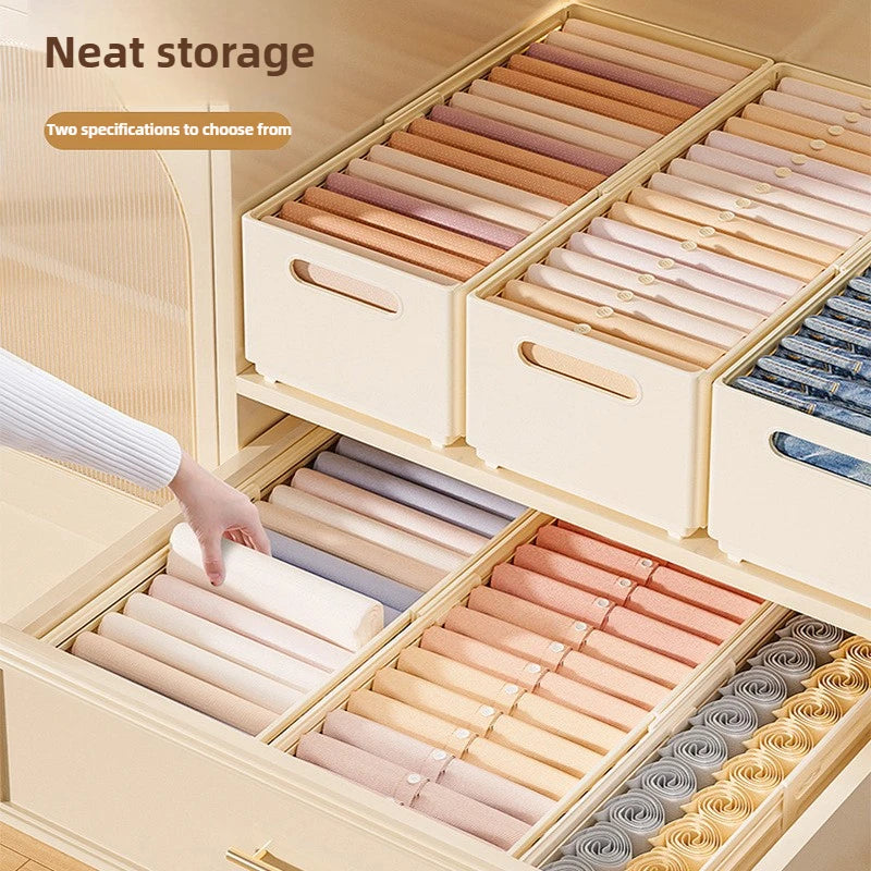 Adjustable Clothes Storage Box Closet Organizer Categorized