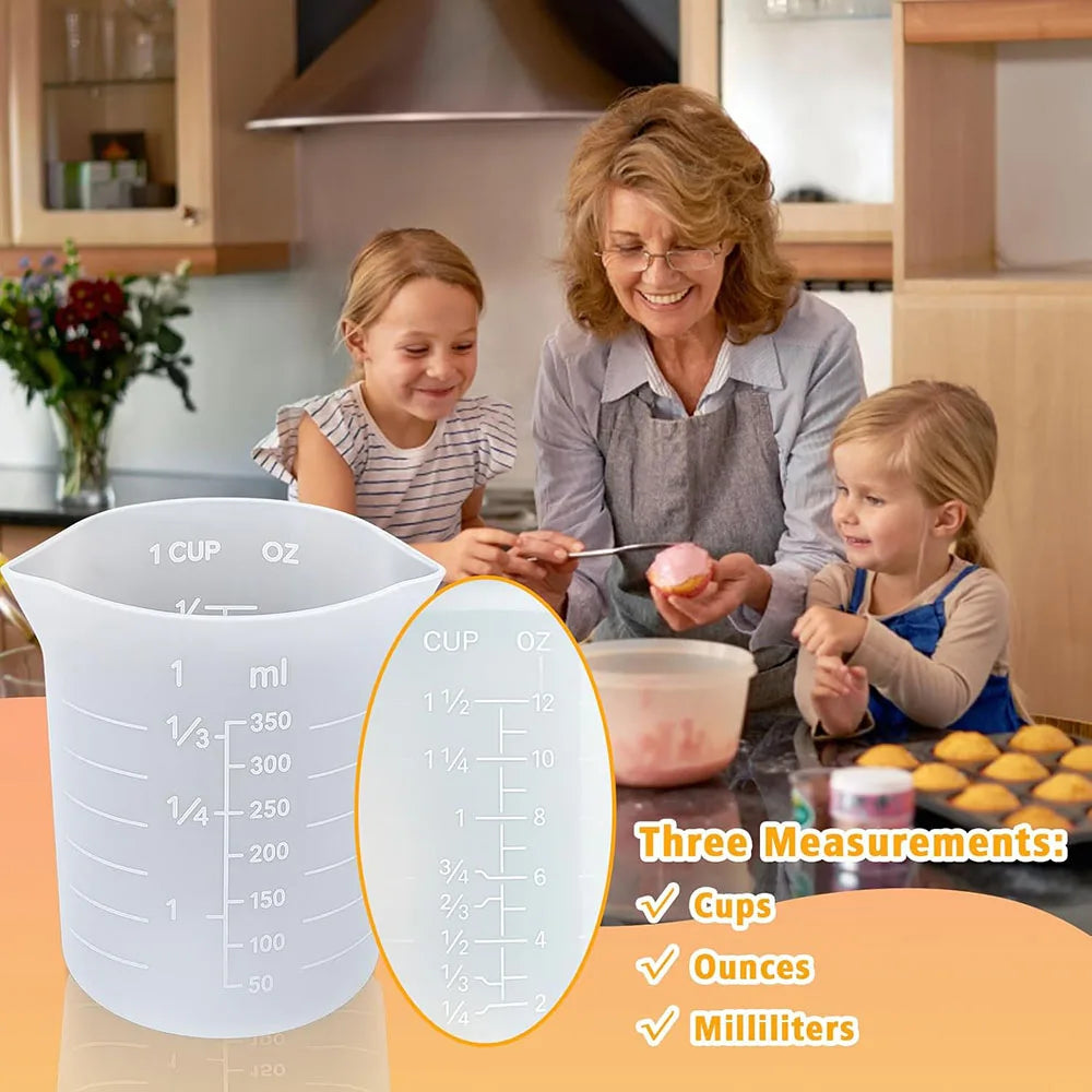 Silicone Measuring Cups Melting Chocolate 250 & 350ml