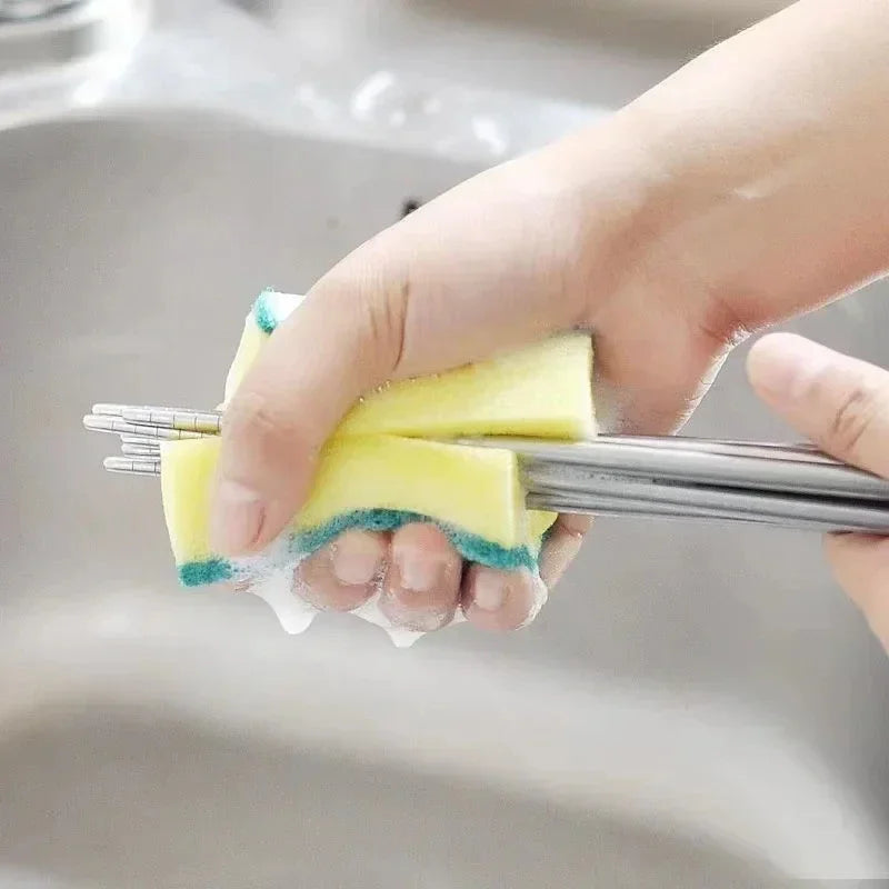 Double Sided Magic Sponge Motorcycles Pots Kitchens -