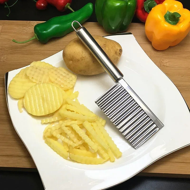 Stainless Steel Wave Potato Slicer Vegetable Cutter Potato
