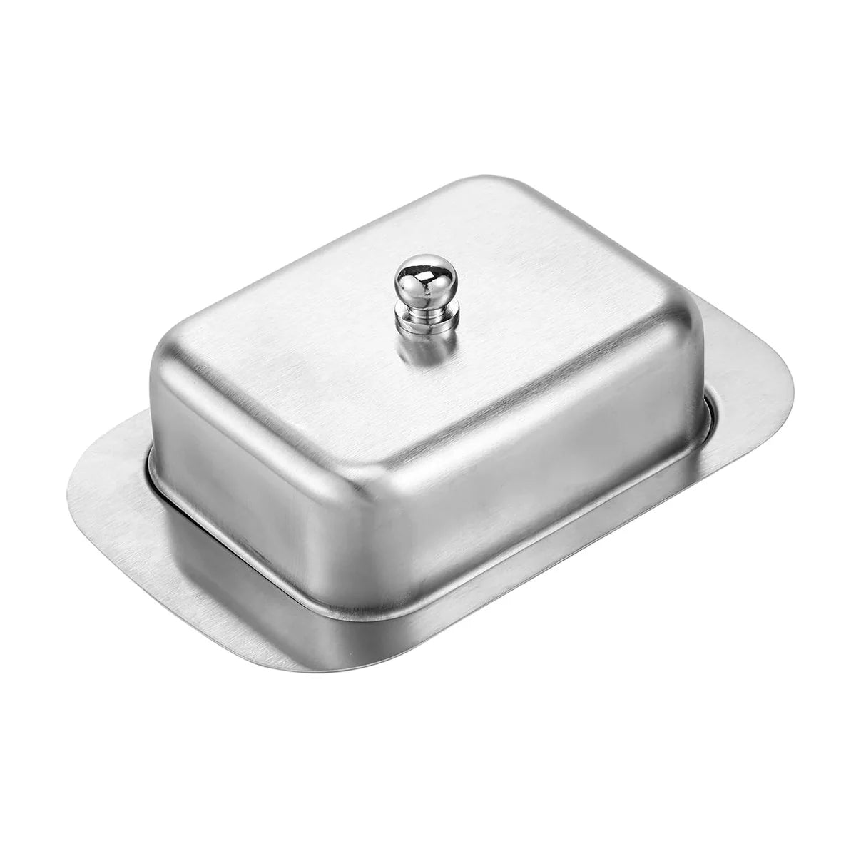 1pc Stainless Steel Butter Dish Lid Handle Cover