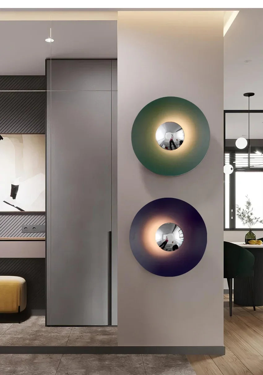 Modern Minimalist Designer Led Wall Light Dish Foyer