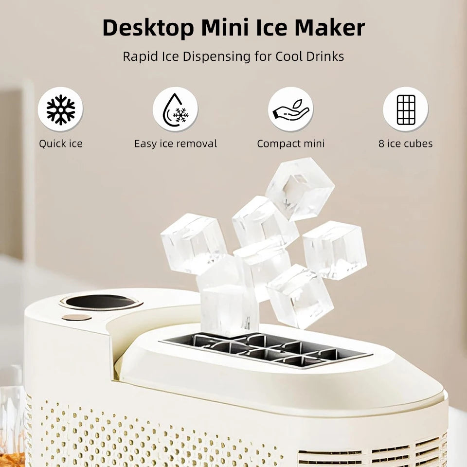 12v/220v Car Ice Maker Desktop Mini Ice Cubes