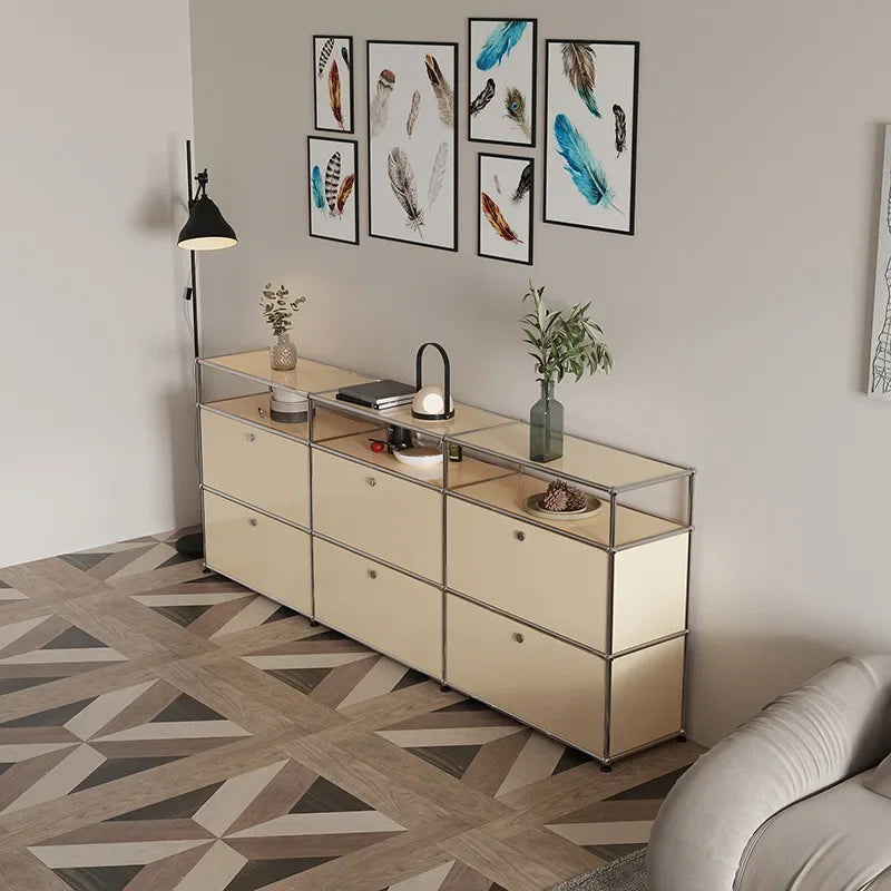 Modern Module Living Room Cabinet Stainless Steel Tv