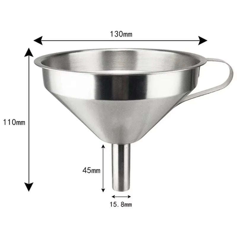 Funnel 304 Stainless Steel Funnel Oil Liquid Funnel