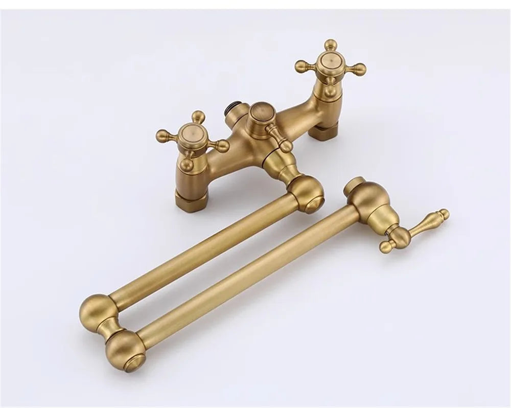 Wall Mounted Foldable Faucet Antique Bronze Pot Filler