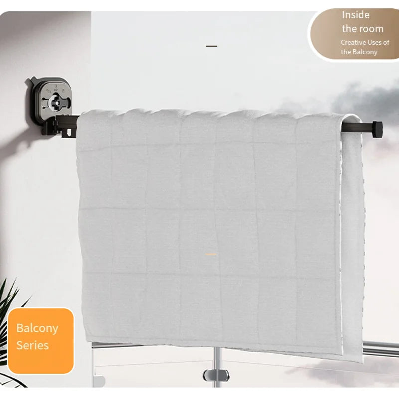 Foldable Clothes Drying Rack Non-Porous Suction Cup Stainless