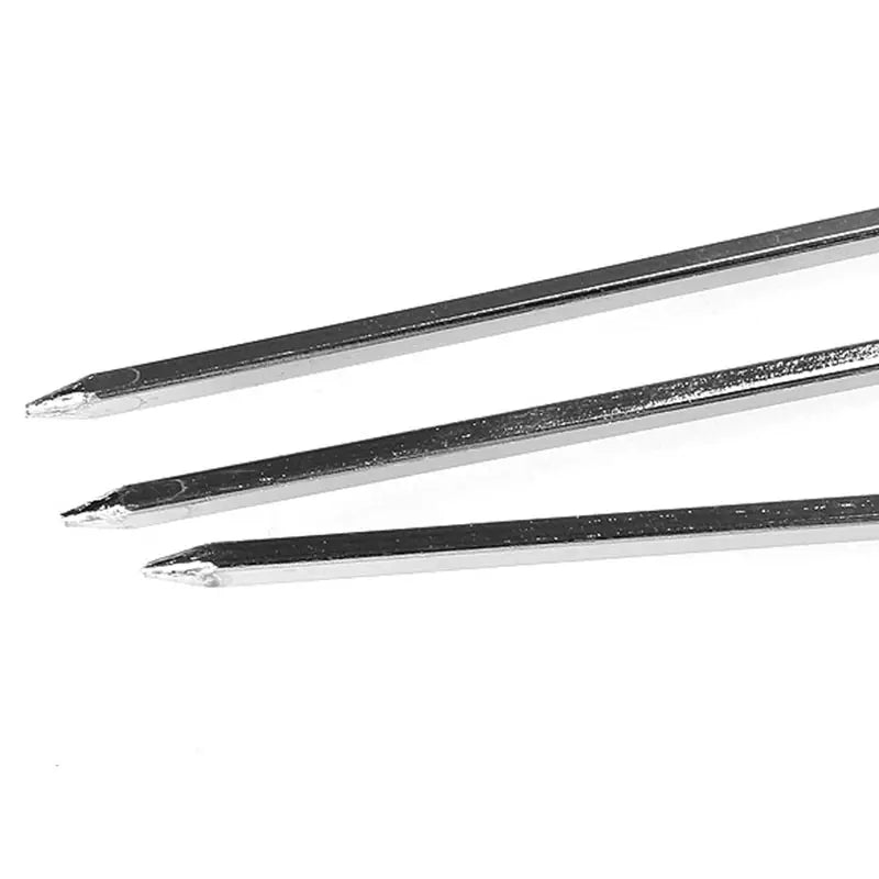 10/12pcs Stainless Steel Barbecue Skewer Reusable Bbq Kebab