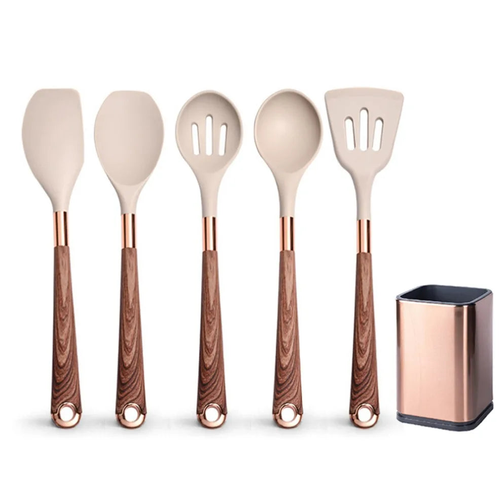 Silicone Cooking Utensils Non-Scratch Non-Stick Heat Resistant
