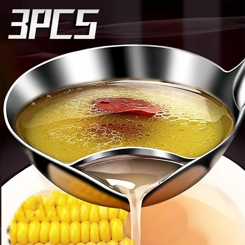 Stainless Steel Oil Separating Spoon Soup Colander Gravy