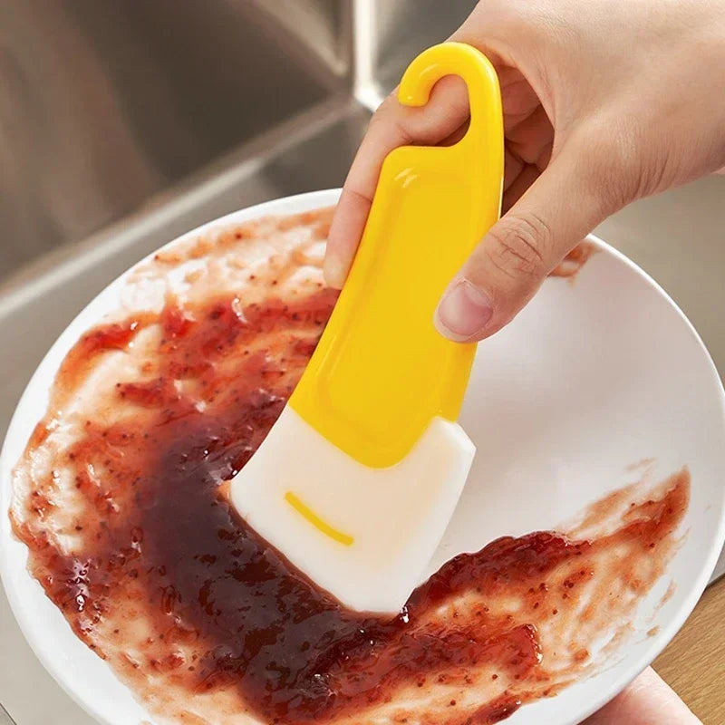 Cleaning Silicone Spatula Scraper Soft Blade Scraper Brush