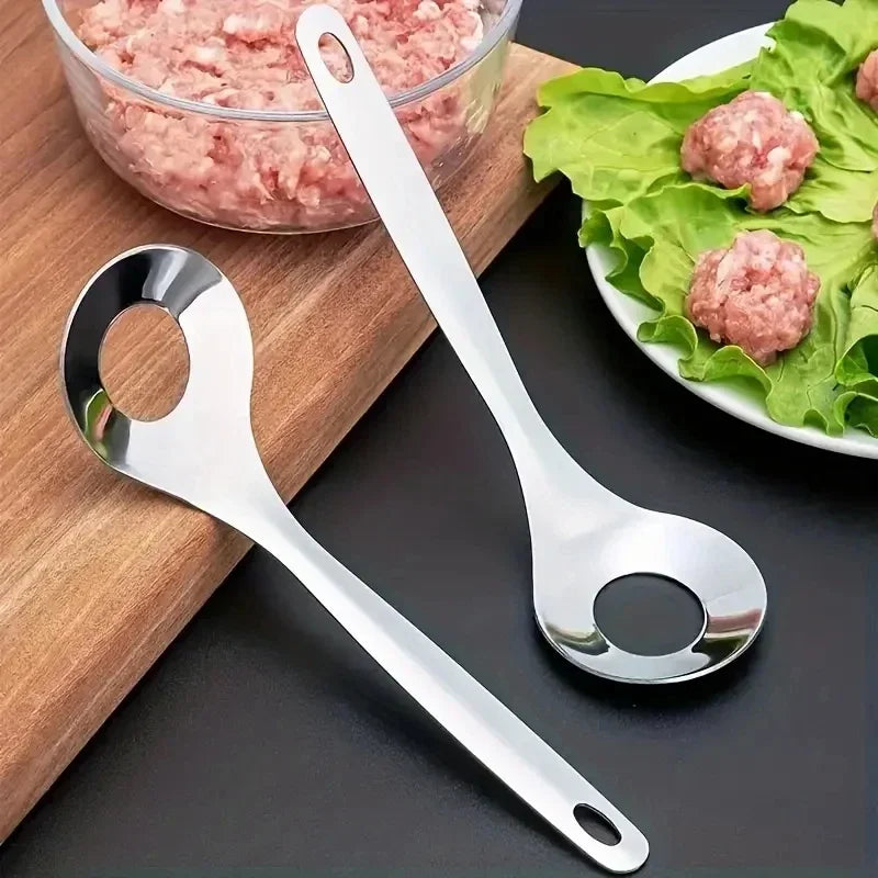 Pc 304 Stainless Steel Meatball Spoon Hand Squeeze