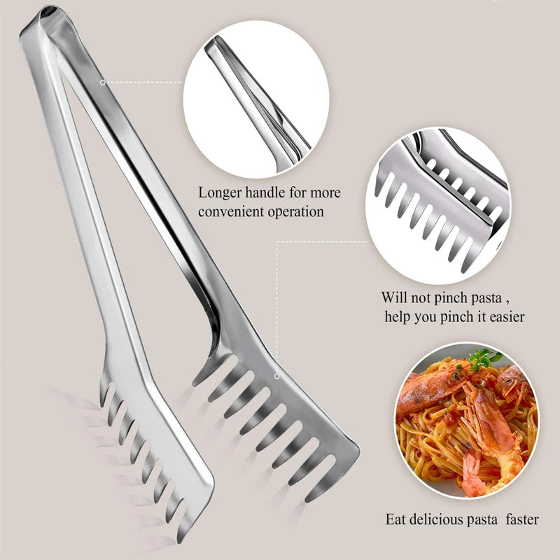 Stainless Steel Spaghetti Tong Inch Pasta Clip Comb