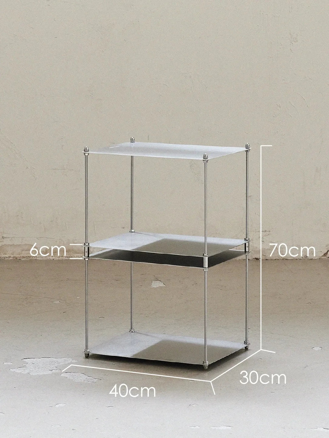Stainless Steel Metal Bauhaus Modular Storage Rack Floor
