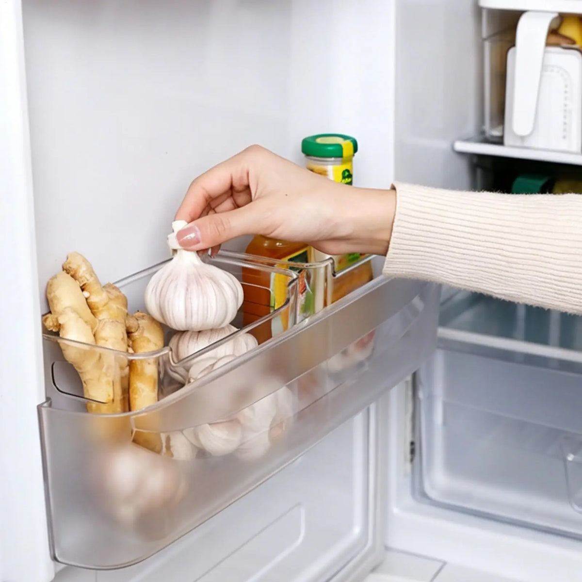 Stackable Clear Refrigerator Organizer Bins Freezer Pantry Food