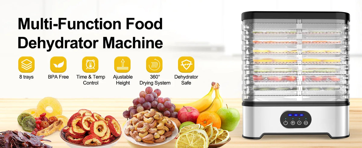 Cross-Border Food Dehydrator 8-Layer Large-Capacity Smart Food