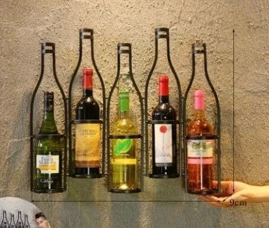 American Industrial Style Iron Hanging Wine Rack Material
