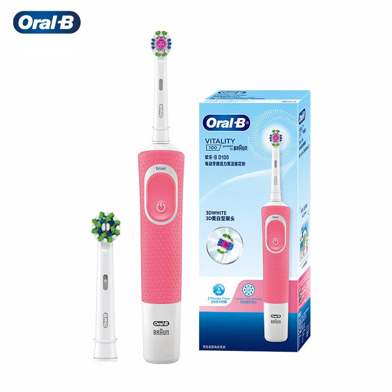 Oral D100 Electronic Toothbrush Adult Rechargeable Cross Action
