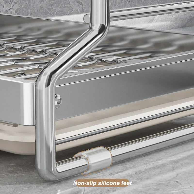 Dish Drainer Storage Organization Stainless Steels Drainer Dishes