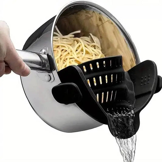 1pc Pot Strainer Handheld Drainer Noodles Pasta Adjustable