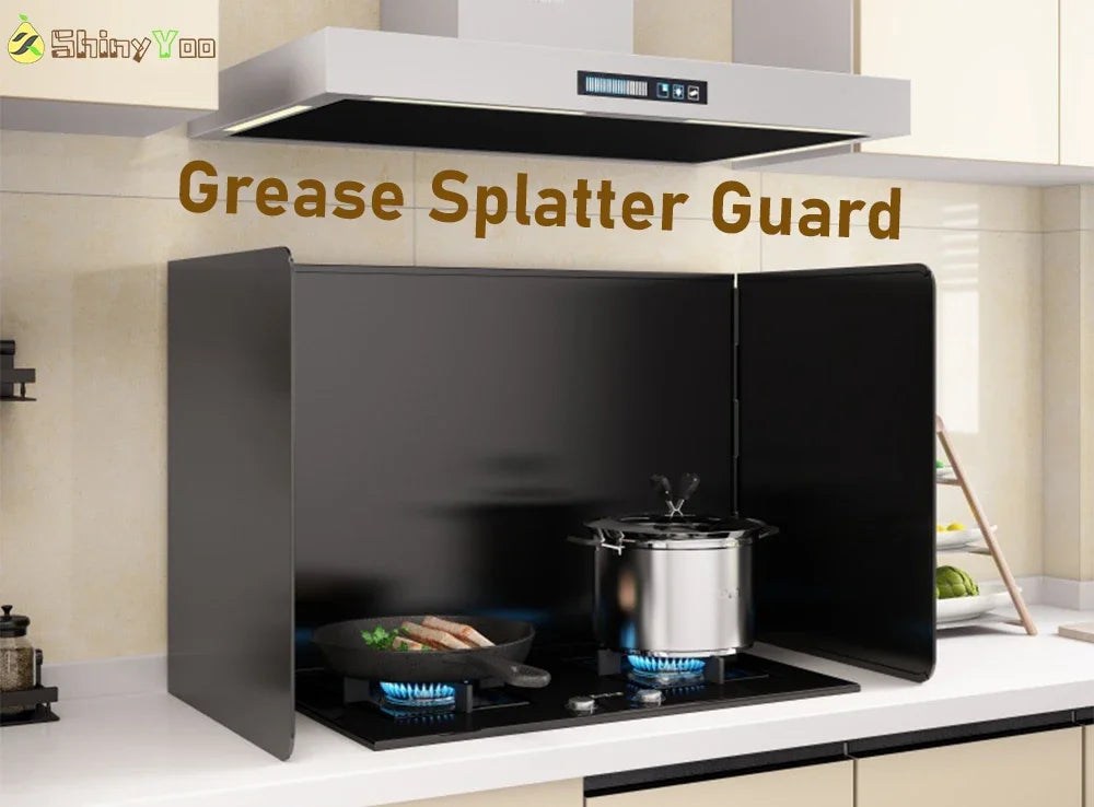 Sided Grease Splatter Guard Stove Frying Pan Foldable