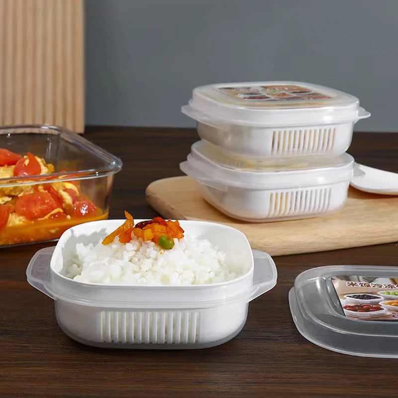 Food Storage Container Rice Fruit Preservation Box Microwave
