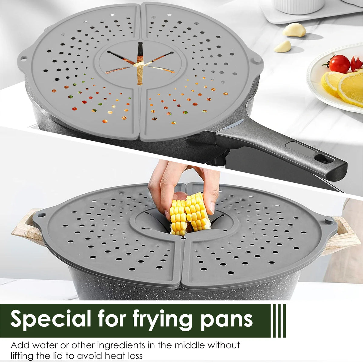 Silicone Splatter Screen Foldable Heat-Resisting Oil Splash Guard