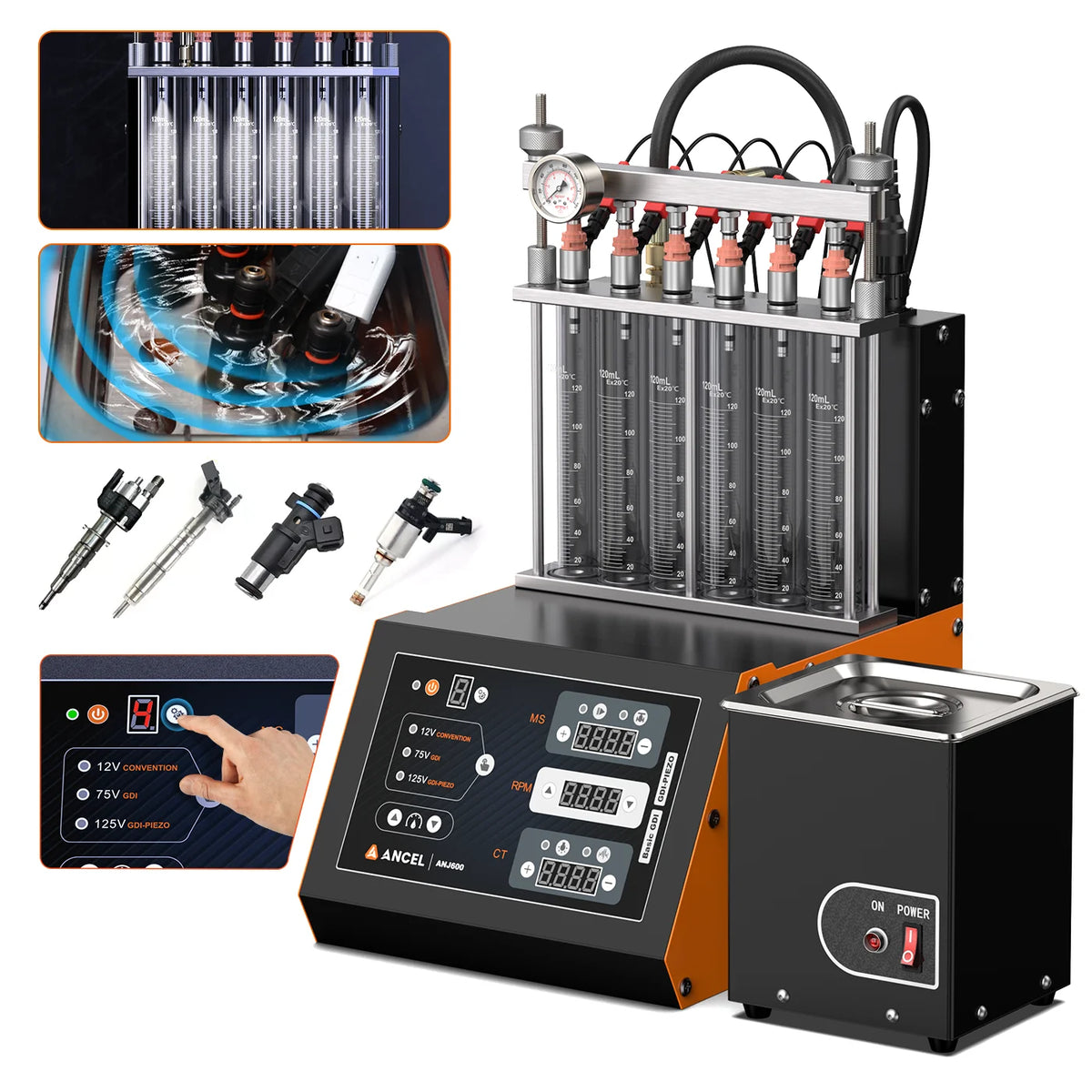 Ancel Anj600 6-Cylinder Gdi Piezo Efi Fsi Ultrasonic