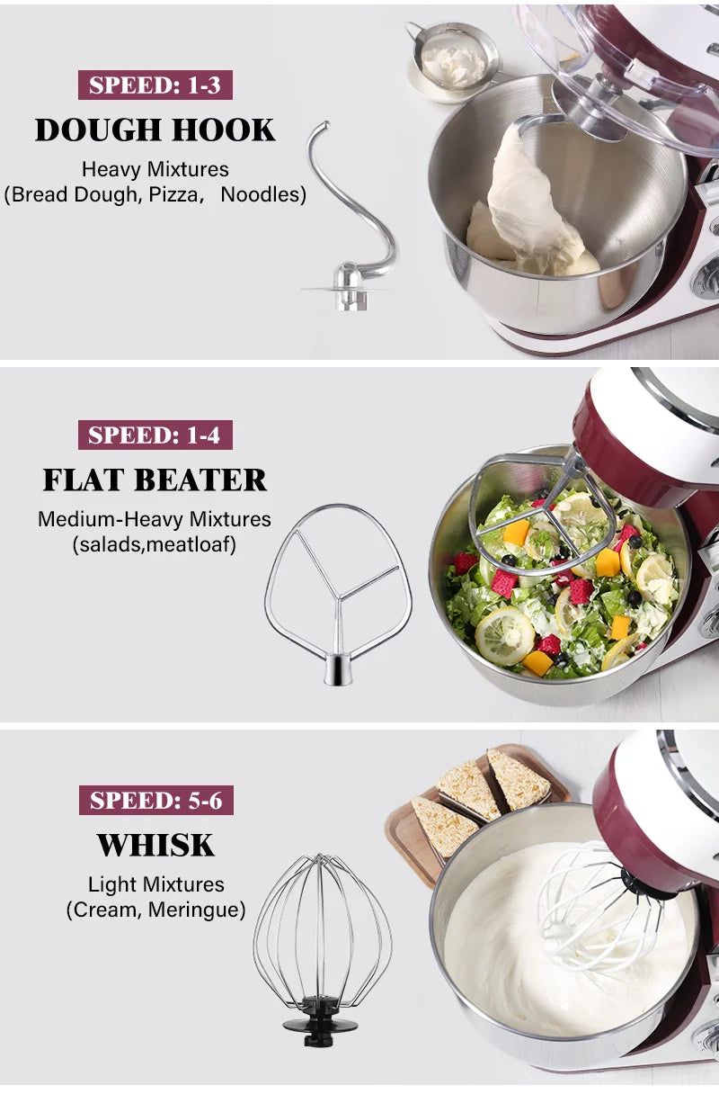 Sunatur 1063 Stand Mixer 1300w 5l Automatic Dough