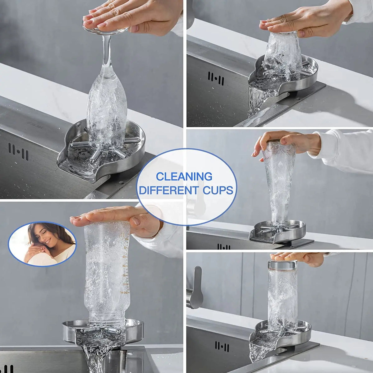 304 Stainless Steel Glass Rinser Sinks Glass Cup