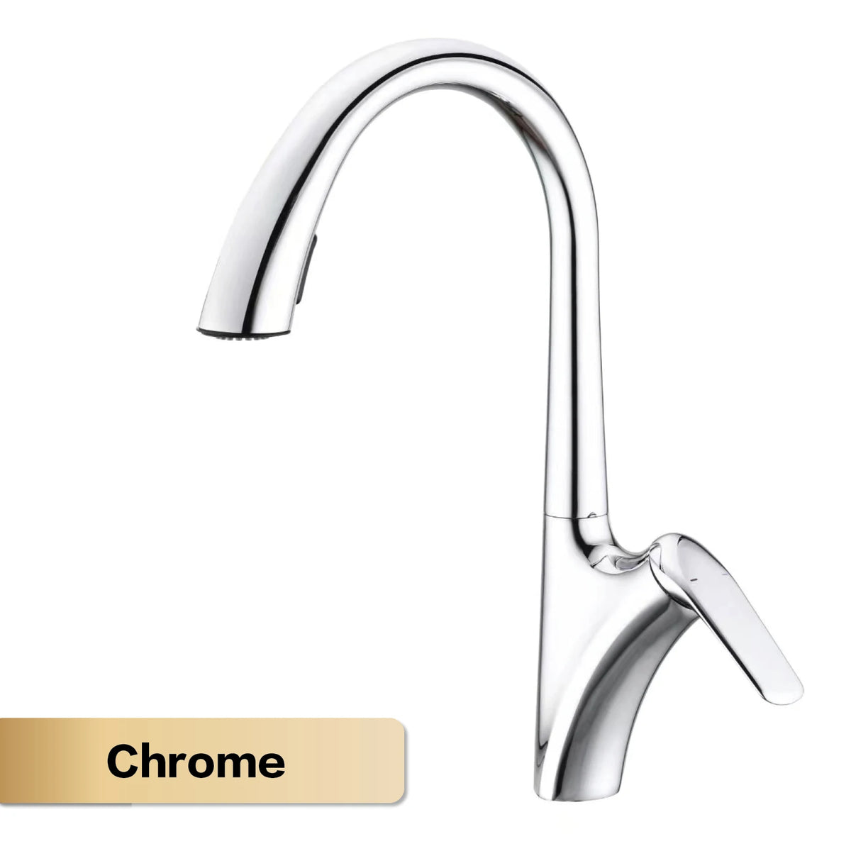 Luxury Brushed Gold Brass Faucet Pull-Out Design 2-Function