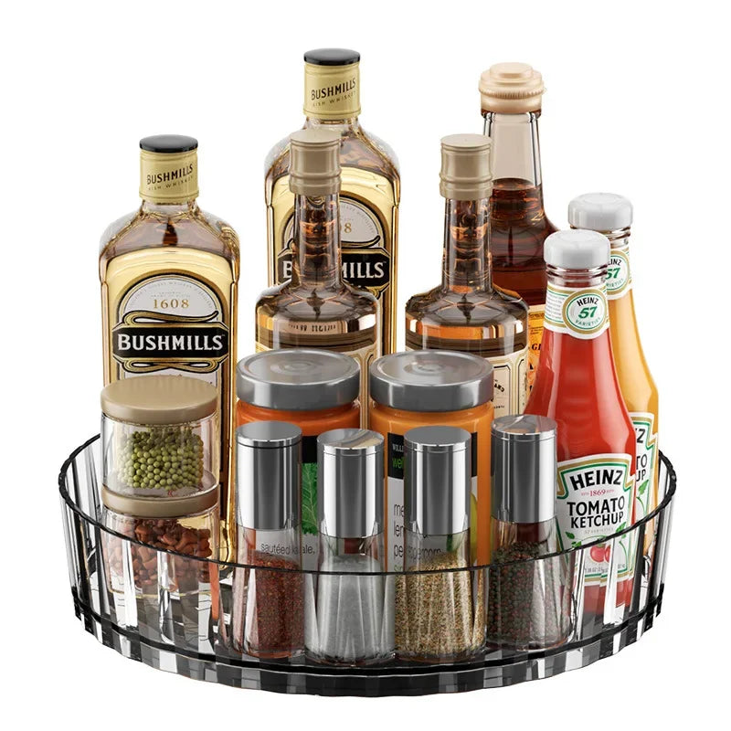 360 Rotating Seasoning Storage Tray Pantry Cabinet Turntable