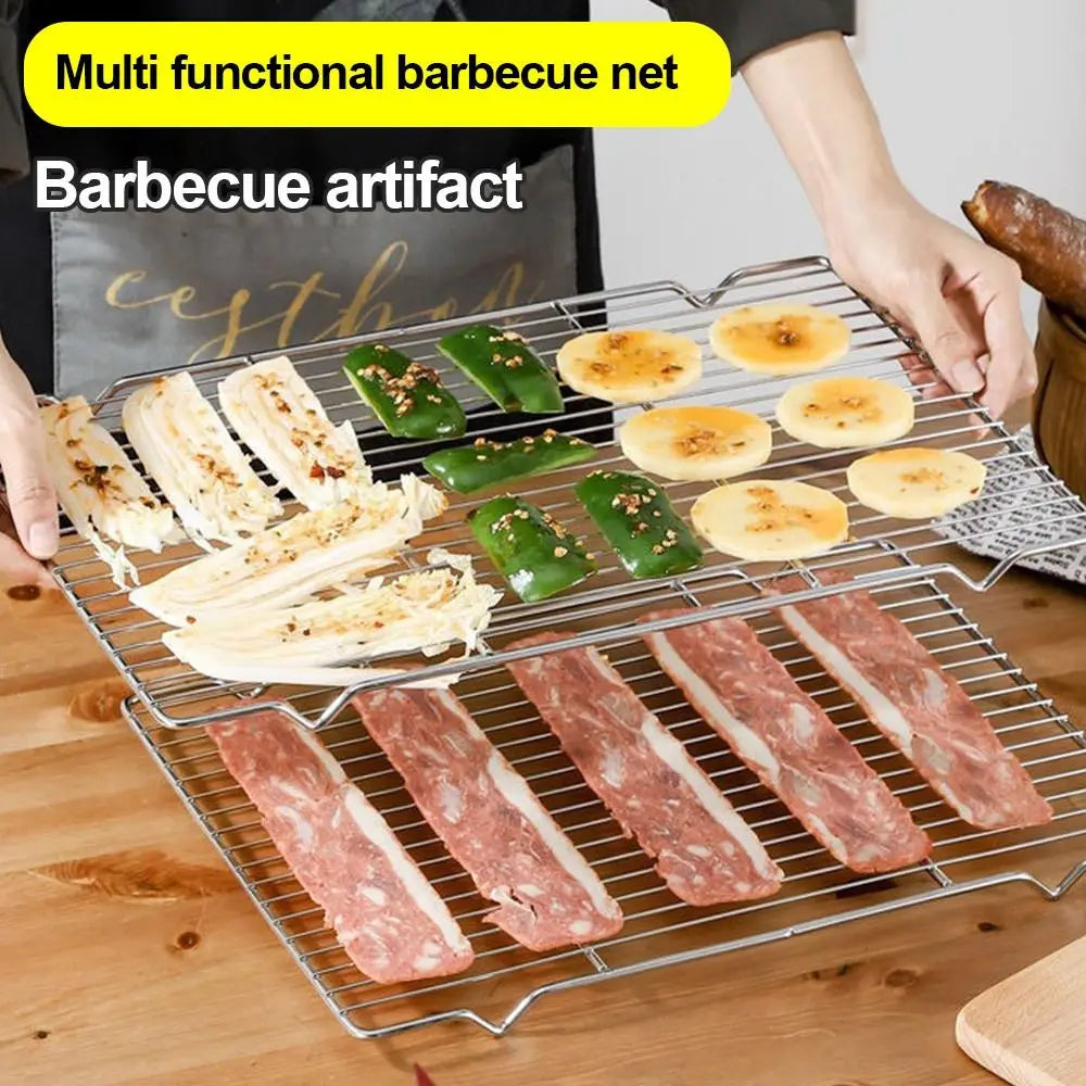 Stainless Steel Cooling Rack Non-Stick Silver Baking Tray