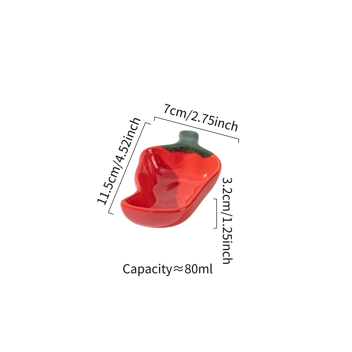 Sauce Dish Vegetable Shaped Ceramic Dipping Bowl Mini