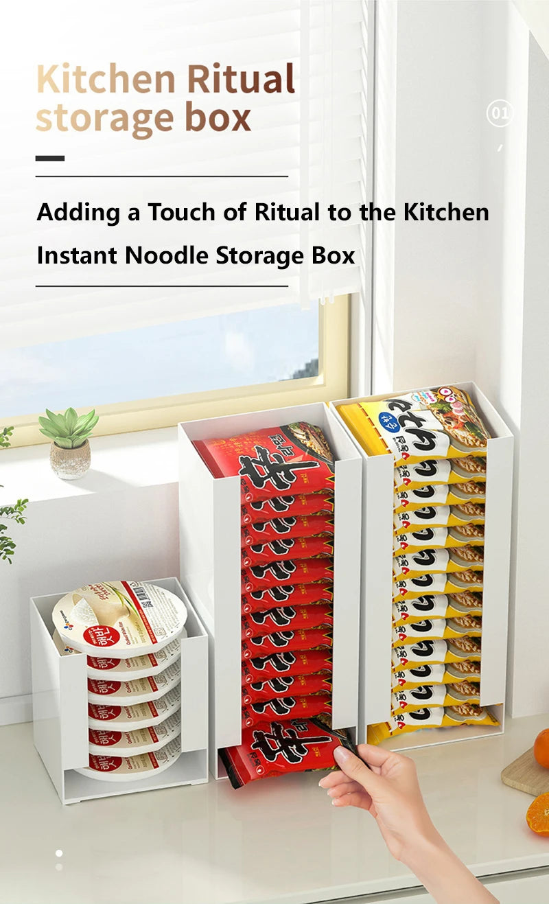 Multi Functional Instant Noodle Storage Box Organizer Ramen