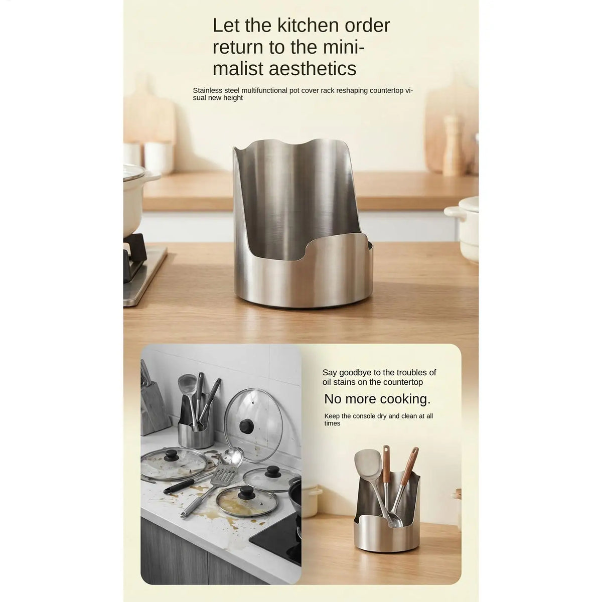 Stainless Steel Spoon Rest Heavy Duty Pot Lid