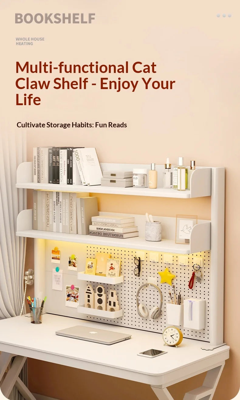 Desktop Storage Rack Pegboard Desk Organizer Shelfcomputer